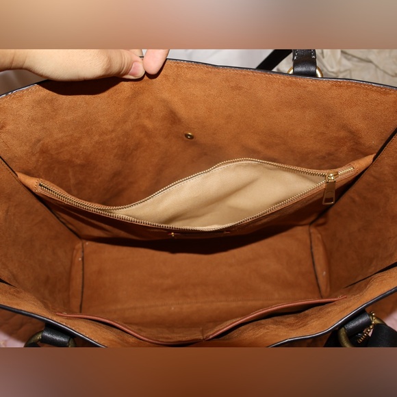 NWT COACH THEO TOTE LG Shoulder Bag Black - Picture 4 of 9